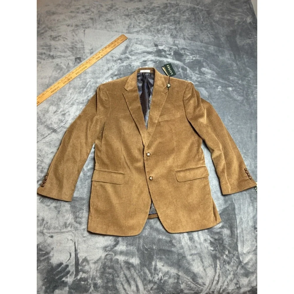 Lauren Ralph Lauren Corduroy Blazer Men's 42 Reg Brown Cotton Sport Coat NWT